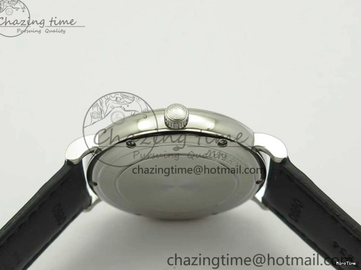 MIROTIME 0217 Portofino Automatic SS FKF 1:1 Best Edition White Dial SS Markers on Black Leather Strap A QuickDry 7138